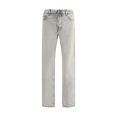 Haikure Light Blue Cotton Straight-Leg Jeans